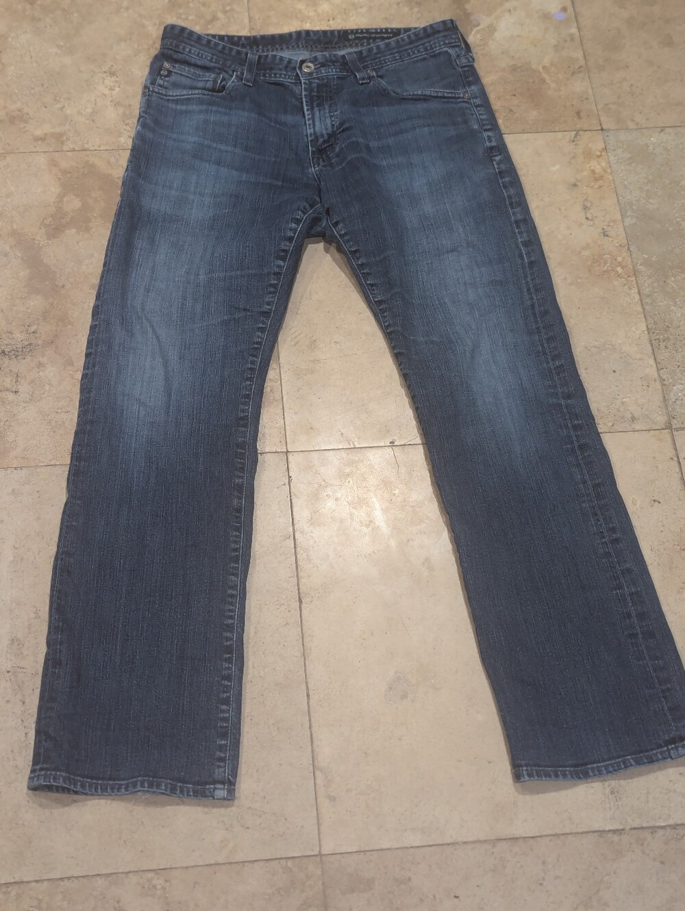 AG Adriano Goldschmied Men’s Jeans 32R Blue Stretch Straight Leg Denim